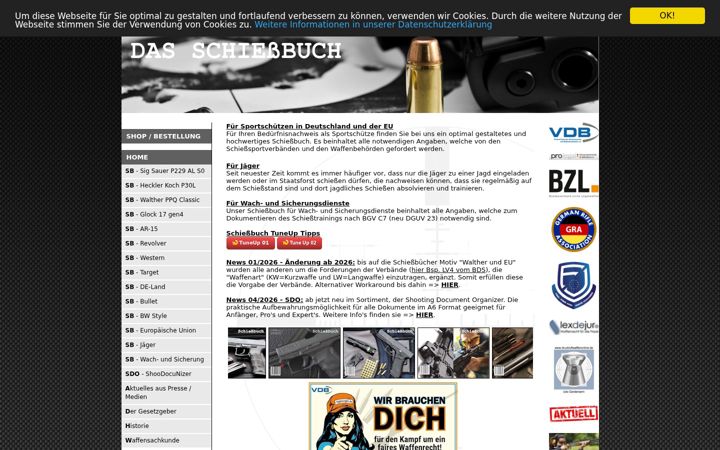 Screenshot of das-schiessbuch.de