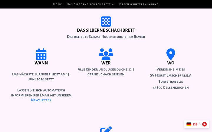 Screenshot of das-silberne-schachbrett.de