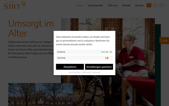 Screenshot of das-stift.org
