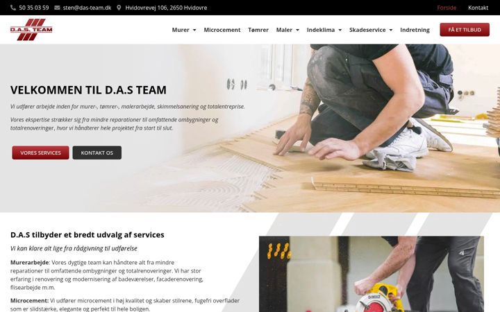 Snímek obrazovky das-team.dk