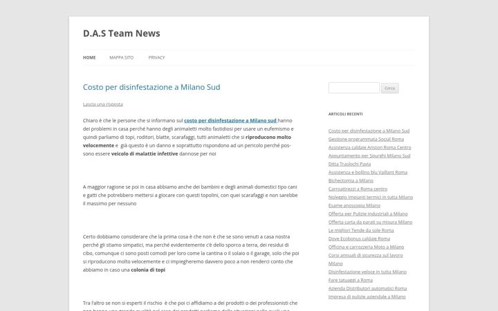Screenshot stránky das-team.it