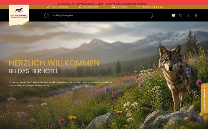 Screenshot of das-tierhotel.de
