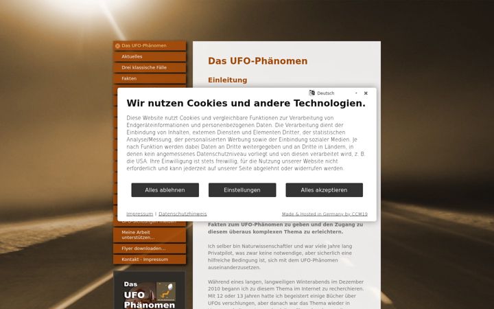 Screenshot of das-ufo-phaenomen.de