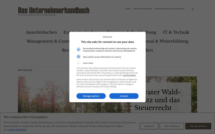 Screenshot of das-unternehmerhandbuch.de