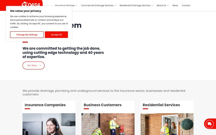 Screenshot of dasa.co.uk