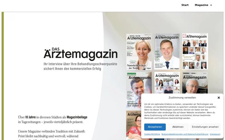Screenshot of dasaerztemagazin.de