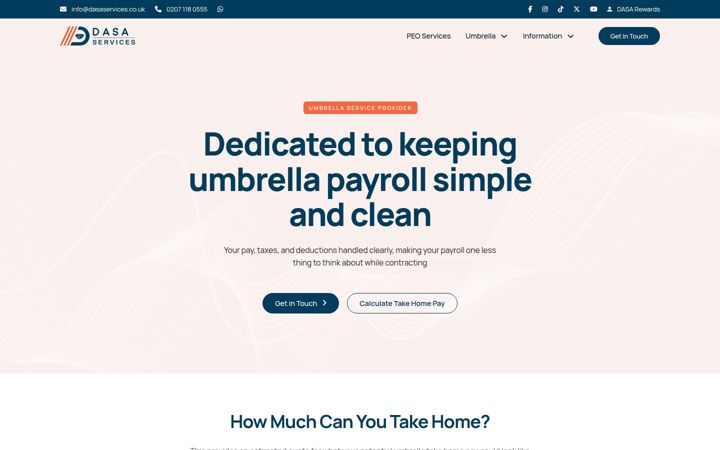 Ekrānuzņēmums no dasaservices.co.uk