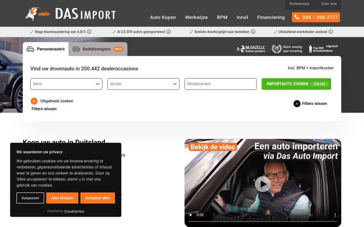 Ekrano kopija dasautoimport.nl