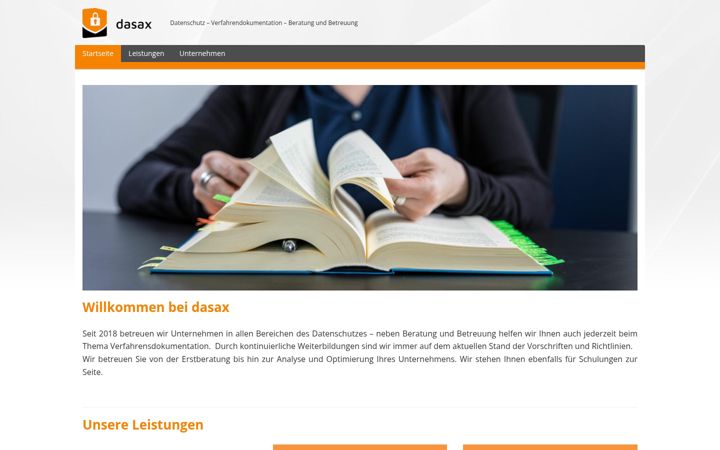 Screenshot of dasax.de