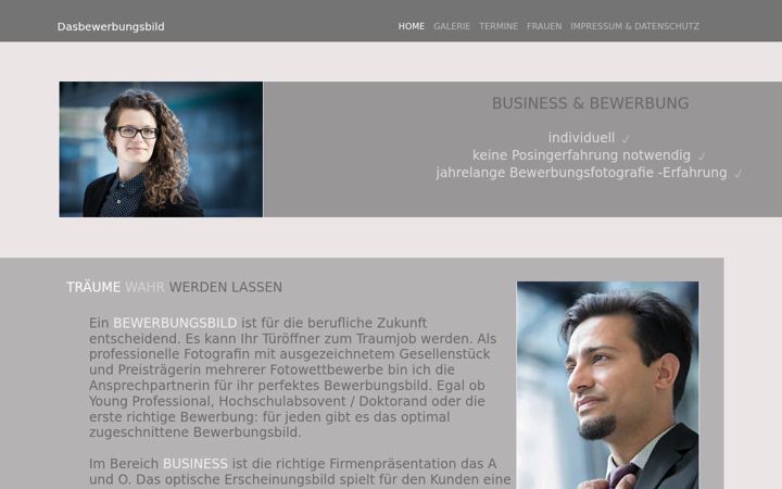 Screenshot of dasbewerbungsbild.com