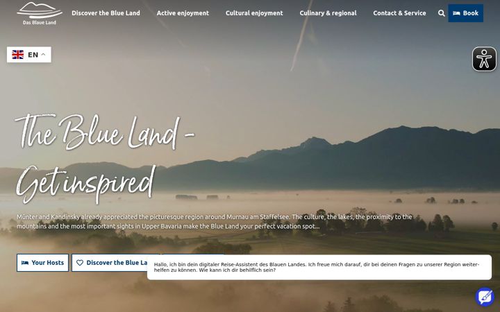 Screenshot of dasblaueland.de