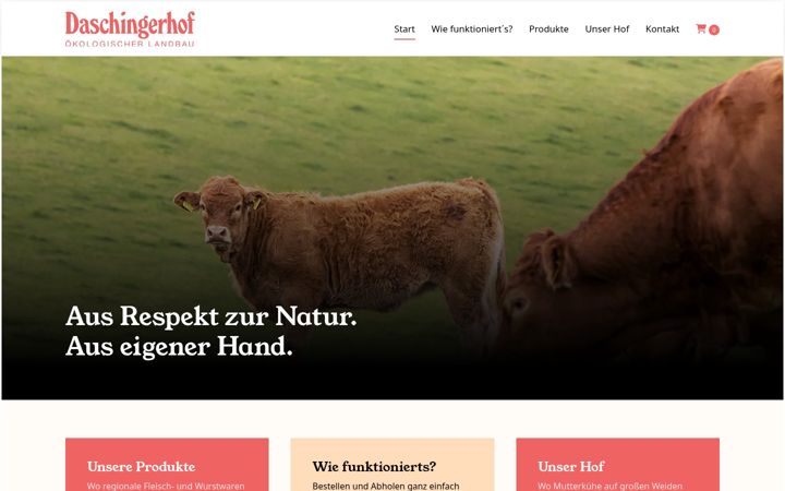 Screenshot of daschingerhof.de