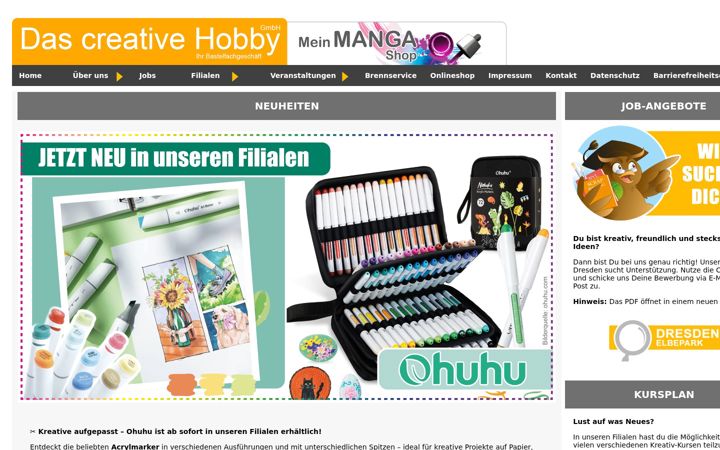 Screenshot of dascreativehobby.de