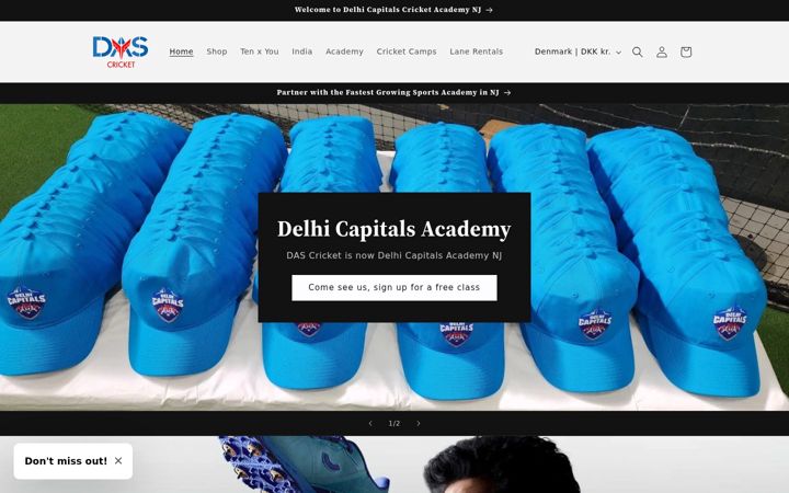 Screenshot of dascricket.com