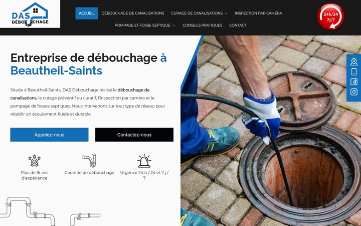 Zrzut ekranu dasdebouchage.fr