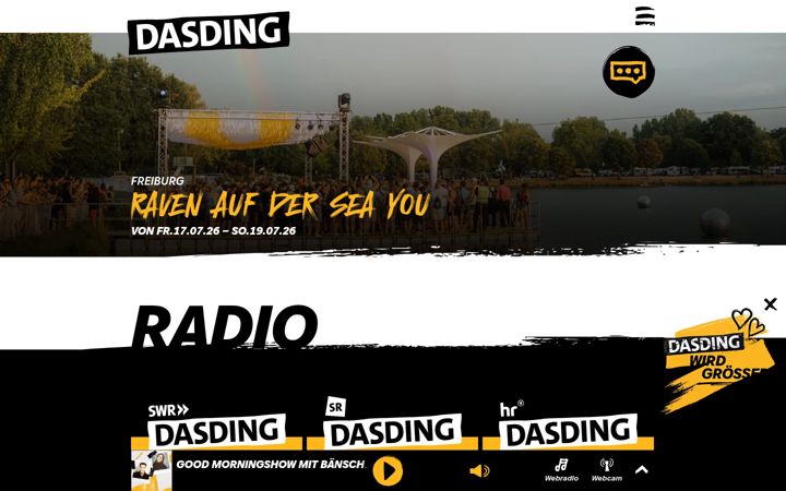 Screenshot of dasding.de