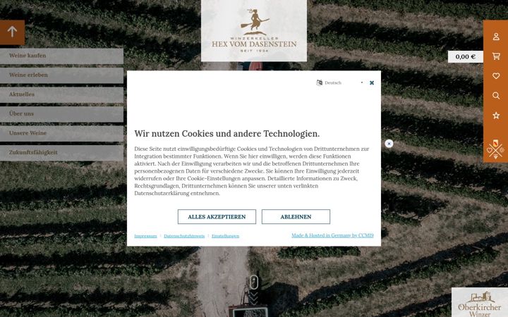 Screenshot of dasenstein.de