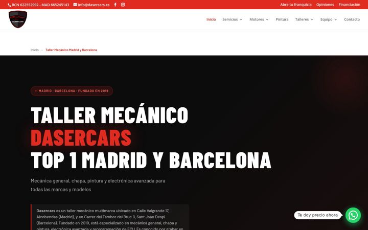 Screenshot von dasercars.es