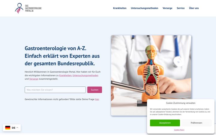 Screenshot of dasgastroenterologieportal.de