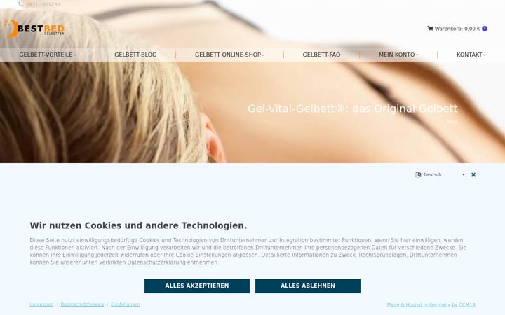 Screenshot of dasgelbett.de