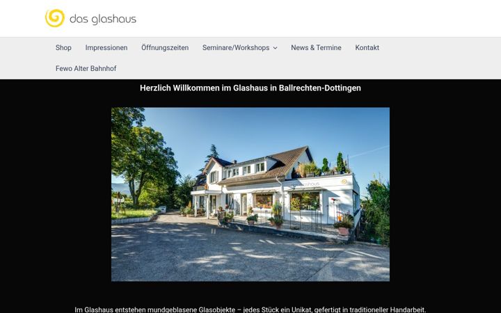 Screenshot of dasglashaus.com