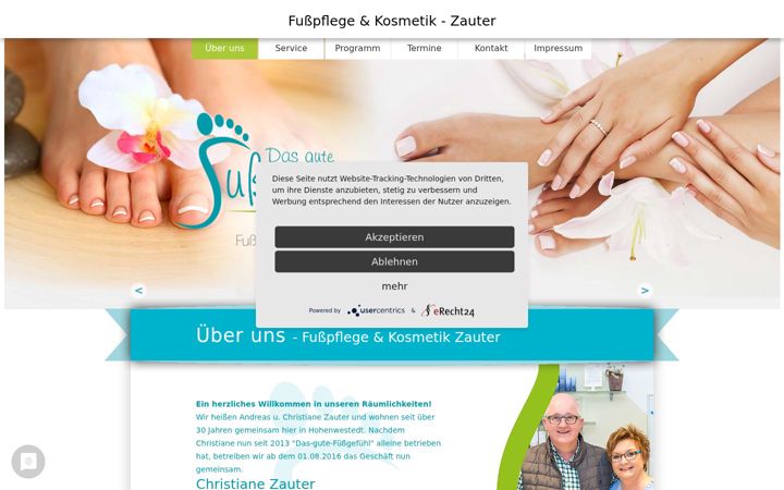 Screenshot of dasgutefussgefuehl.de