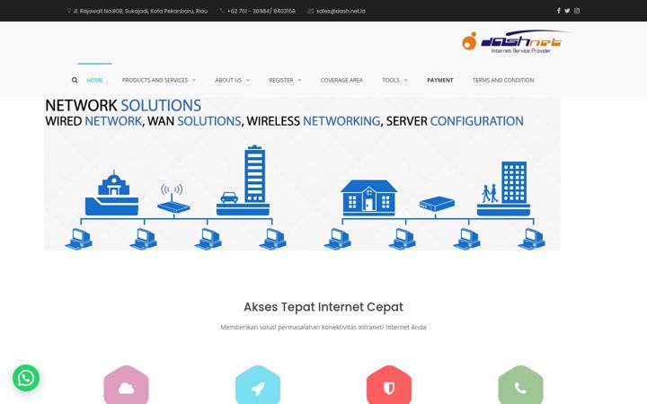 Screenshot von dash.net.id