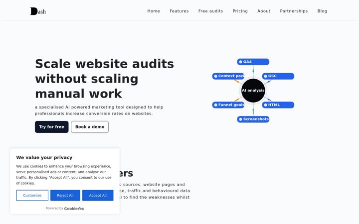 Screenshot of dashaudits.com