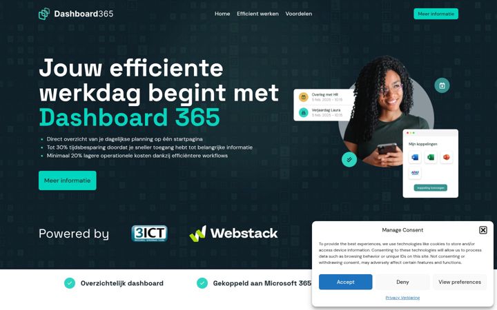 Ekrano kopija dashboard365.nl