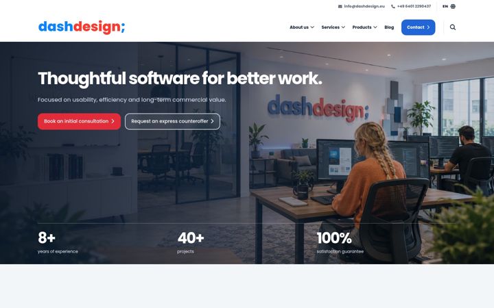 Екранна снимка на dashdesign.eu