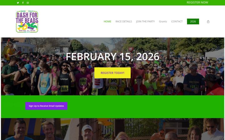 Screenshot of dashforthebeads.org