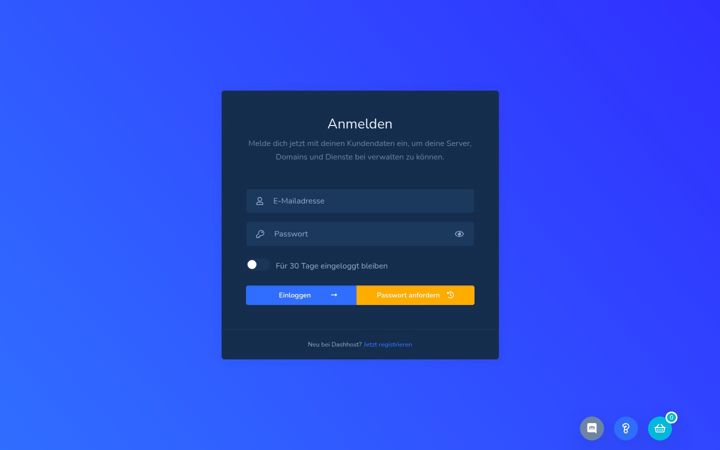 Screenshot of dashhost.de