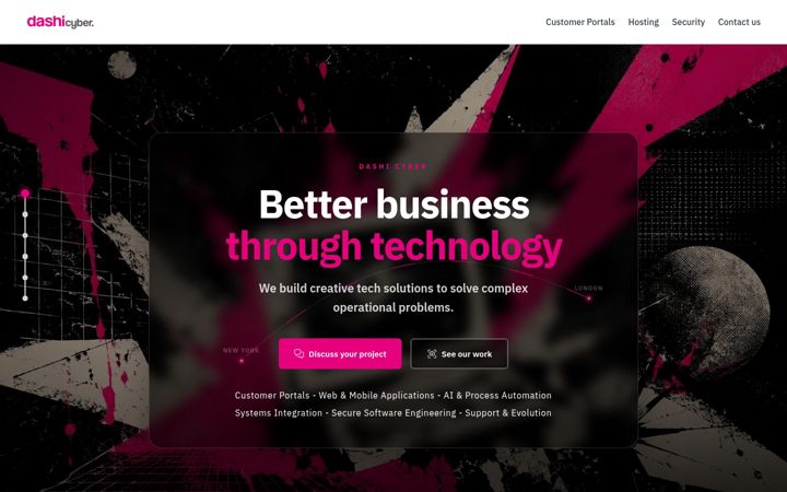 Screenshot of dashicyber.com