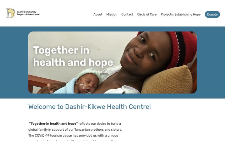 Screenshot of dashircares.org