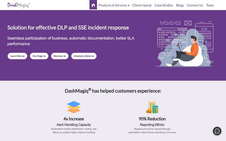 Screenshot of dashmagiq.com