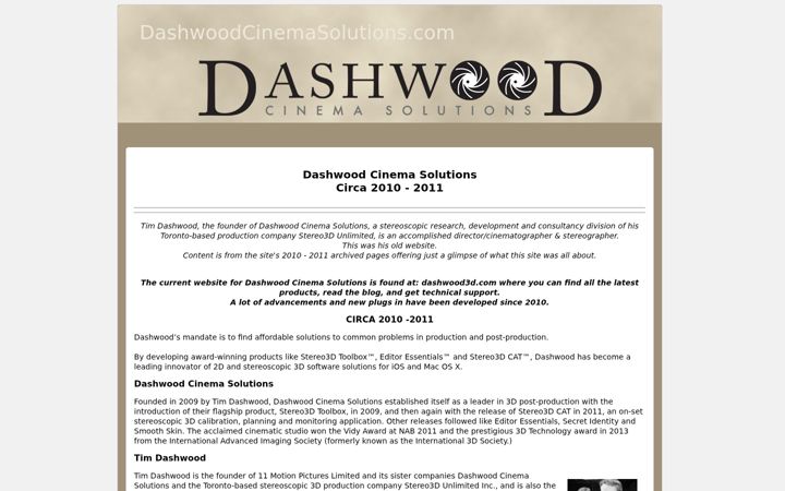 Screenshot of dashwoodcinemasolutions.com