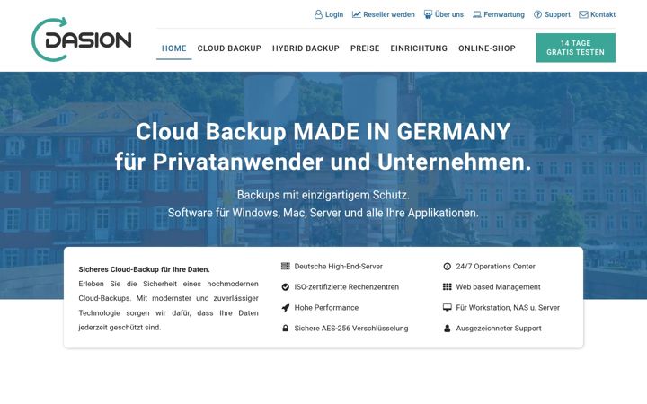Screenshot of dasion.de