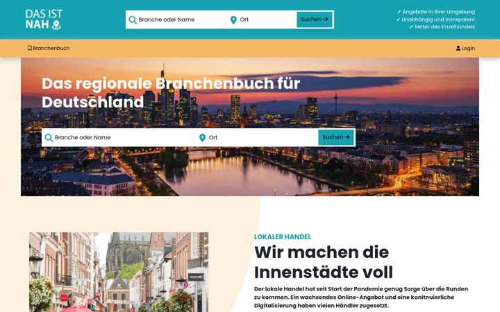 Screenshot of dasistnah.de