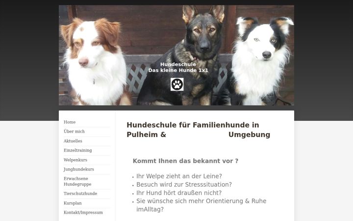 Screenshot of daskleinehunde1x1.de