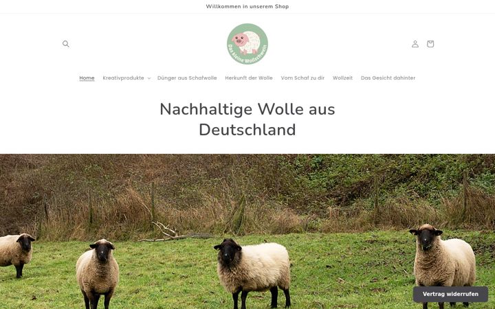 Screenshot of daskleinewollschwein.de