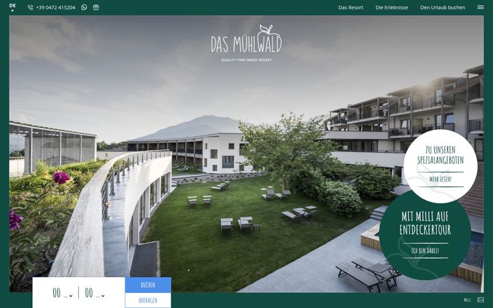 Screenshot of dasmuehlwald.com
