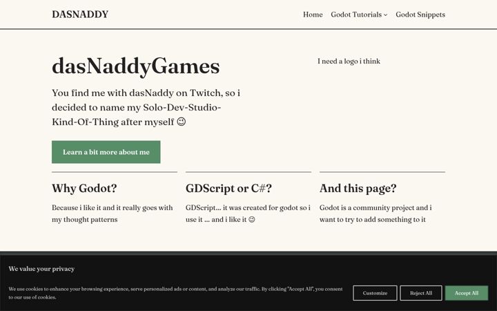 Screenshot of dasnaddy.de