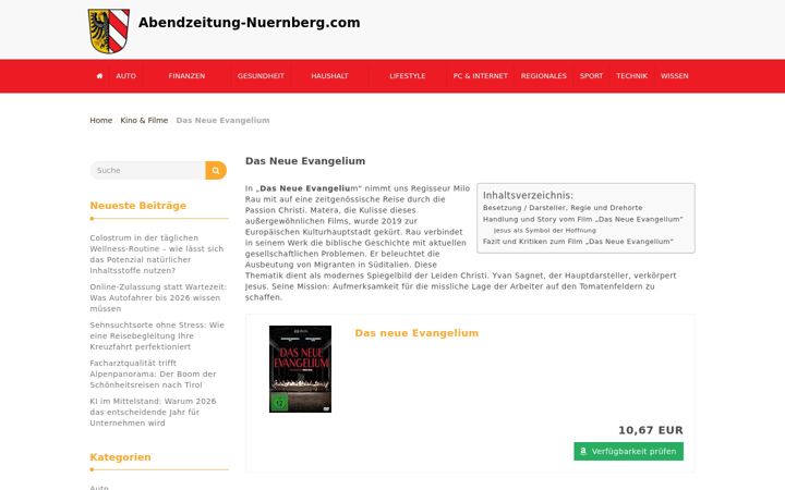 Screenshot of dasneueevangelium-film.ch