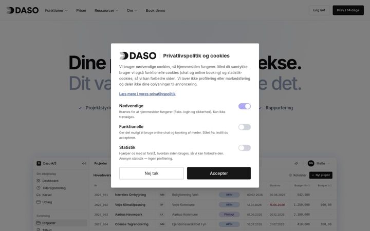Screenshot of daso.dk