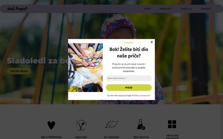 Screenshot of daspops.com