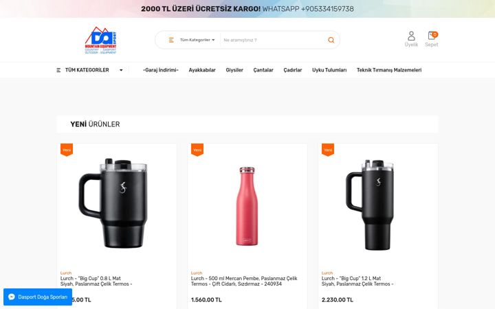 Snímek obrazovky dasport.com.tr