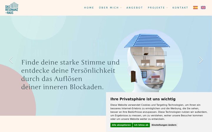 Screenshot of dasresonanzhaus.de
