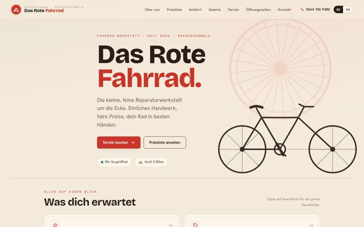 Screenshot of dasrotefahrrad.at