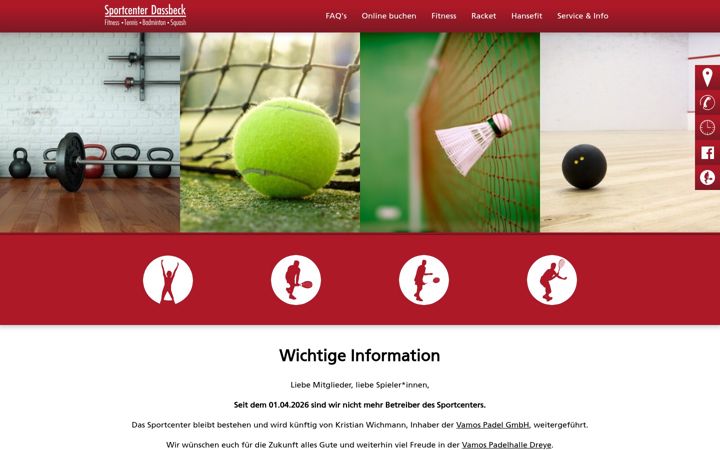 Screenshot of dassbeck-centersports.de