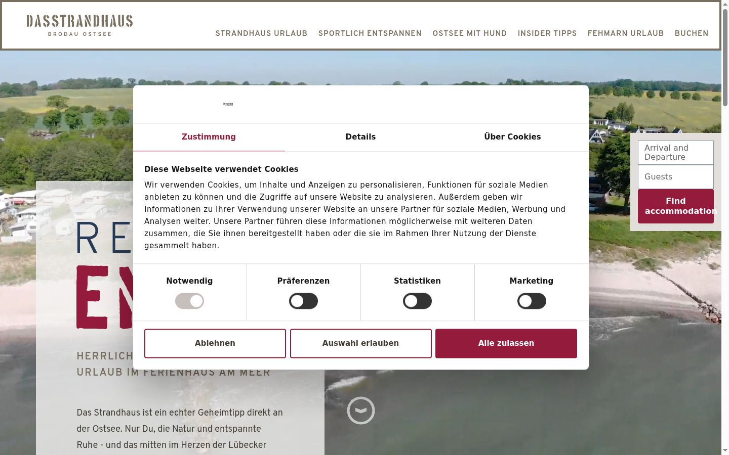 Sutikimo reklamjuostės, rodytos prieš bet kokią sąveiką, ekrano kopija